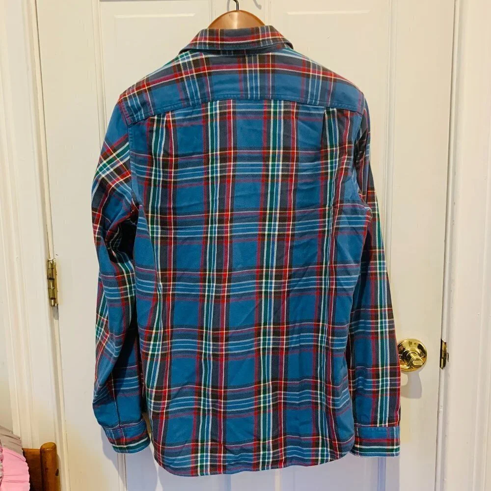 J. Crew Wallace and Barnes Blue Flannel Men’s Medium